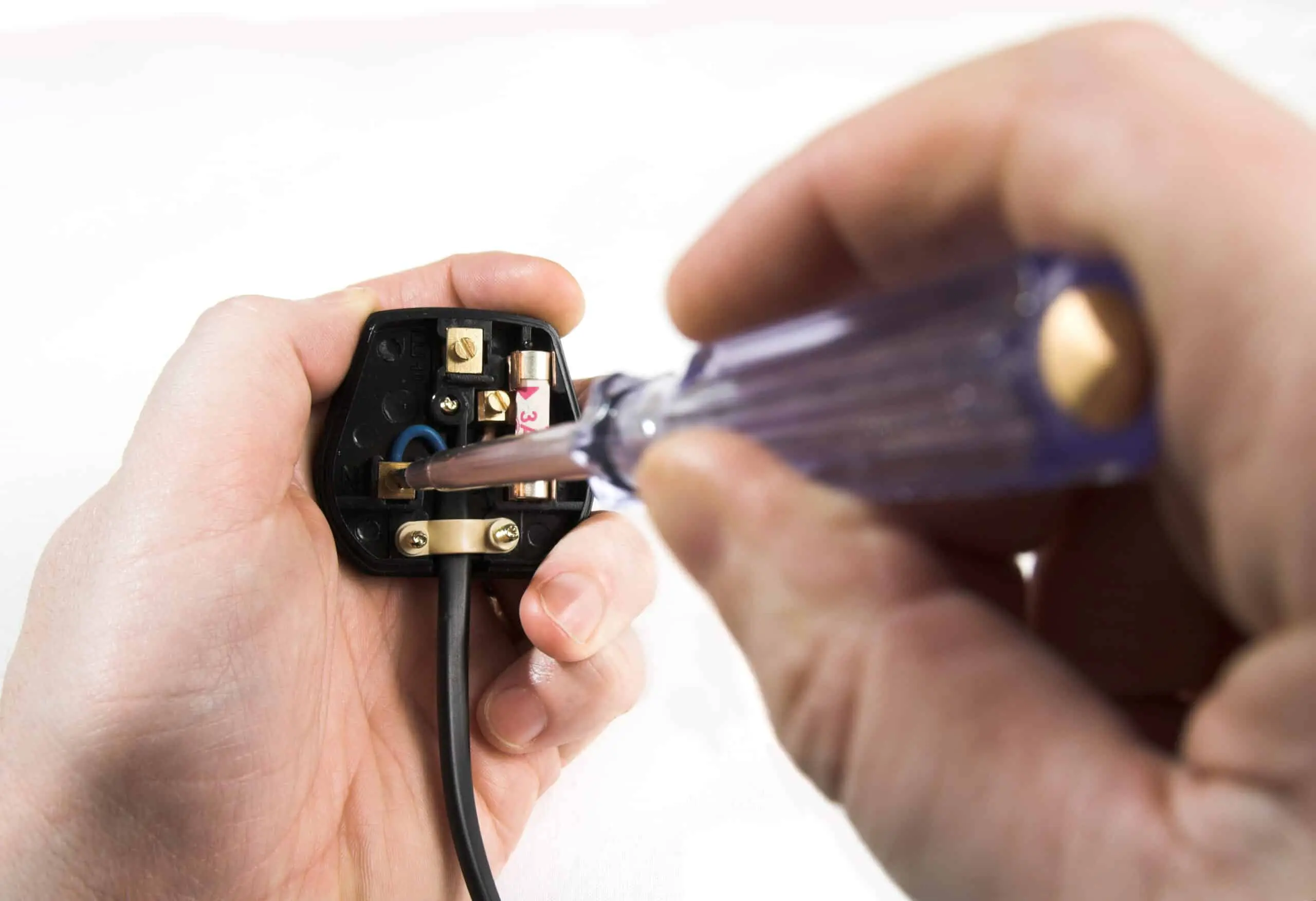 PAT Testing plug rewiring.